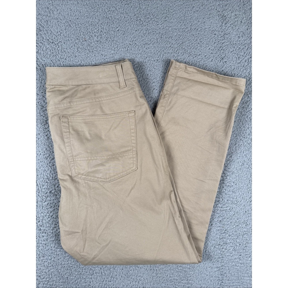 UNTUCKit Pants Mens 32x30 (36x28) Beige Khaki 5-Pocket Chino Slim Stretch Casual